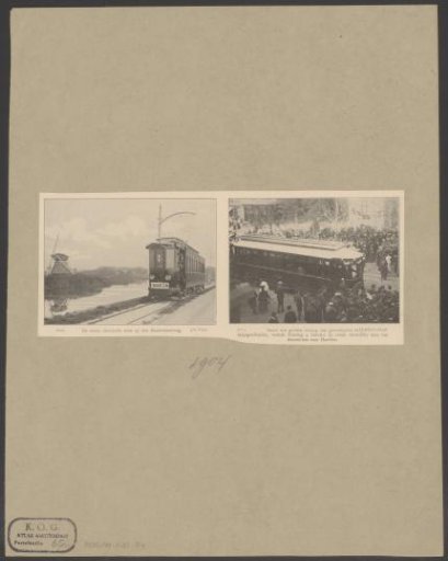 First journey of the electric tram from Amsterdam to Haarlem