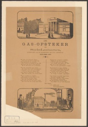 Autumn greeting from the gas lamp lighters of Amsterdam for the year 1887