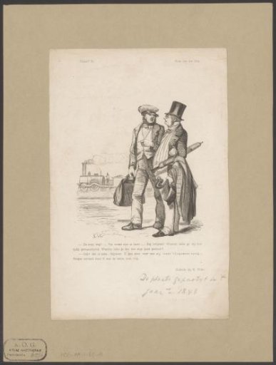 Two Men Missing the Train