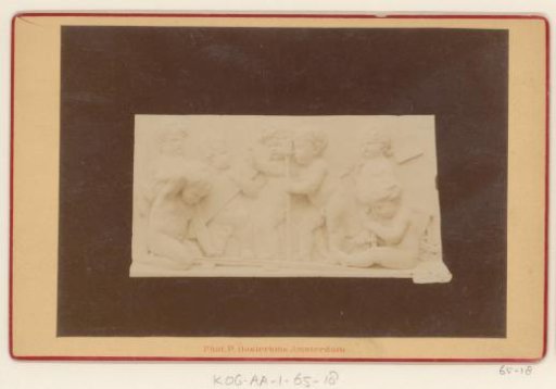 Frieze on the Facade of the Droogbak, with Putti Laying a Railway Track