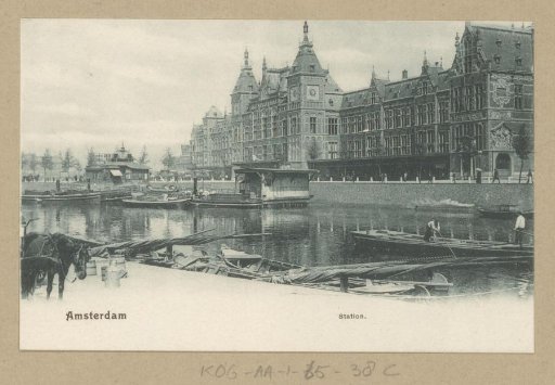 View of Amsterdam Central Station from the Prins Hendrikkade