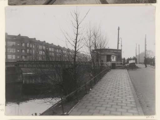 Railway Bridge over the Ringvaart viewed from the Linnaeuskade in Amsterdam