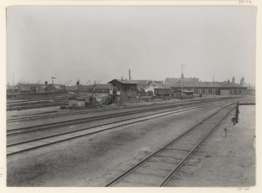 Railway and Storage Warehouse between the Czaar Peterstraat and Rietlanden in Amsterdam