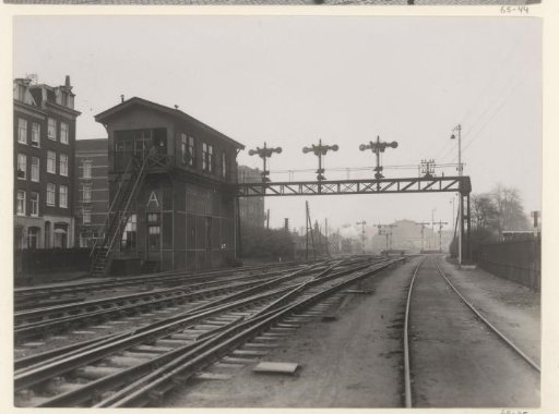 Signal box A at the railway towards Amsterdam Weesperpoort Station