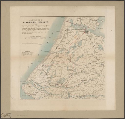 Map of West Netherlands with existing and proposed railways