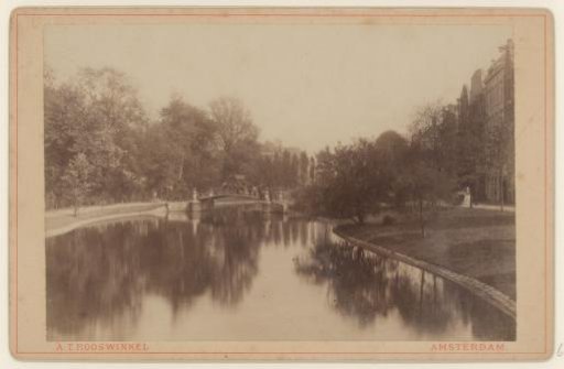 View of a bridge in the Sarphatipark in Amsterdam