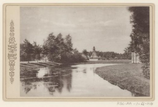 View of the Vondel Monument in Amsterdam