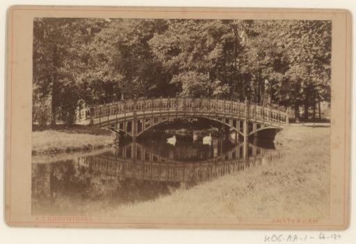 View of the Pater van Kilsdonk Bridge in Vondelpark, Amsterdam