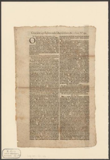 Courante uyt Italien ende Duytslant, &c., 1 October 1650