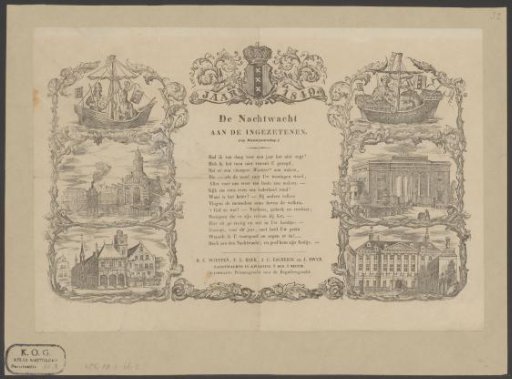 New Year's Wish from the Amsterdam Night Watch for the Year 1849