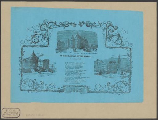 New Year's greeting from the Amsterdam night watch for the year 1856