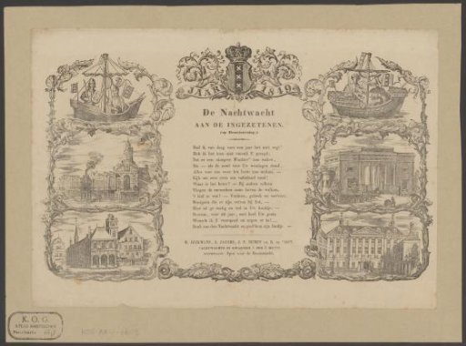 New Year's Wish from the Amsterdam Night Watch for the Year 1849