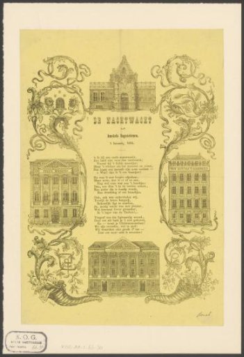 New Year's greeting from the Amsterdam night watch for the year 1854