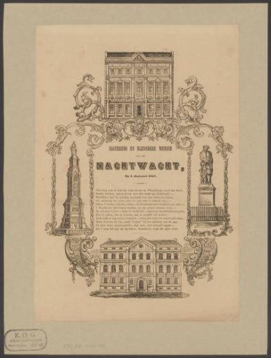 New Year's greeting from the Amsterdam night watch for the year 1857