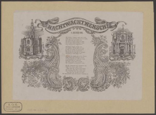 New Year's greeting from the Amsterdam night watch for the year 1861