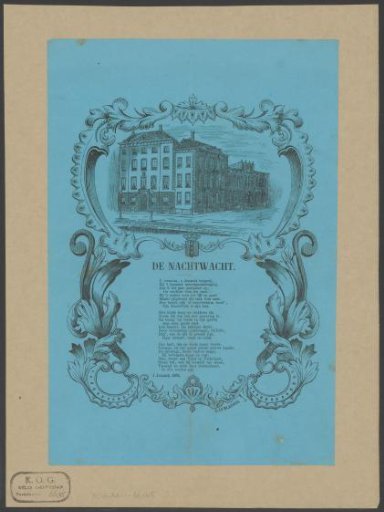 New Year's greeting from the Amsterdam night watch for the year 1862