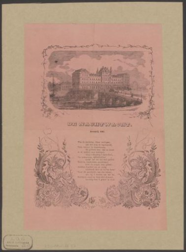 New Year's greeting from the Amsterdam night watch for the year 1867