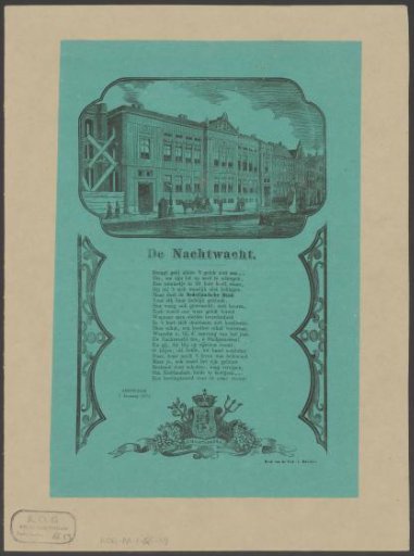 New Year's Wish of the Amsterdam Night Watch for the Year 1870