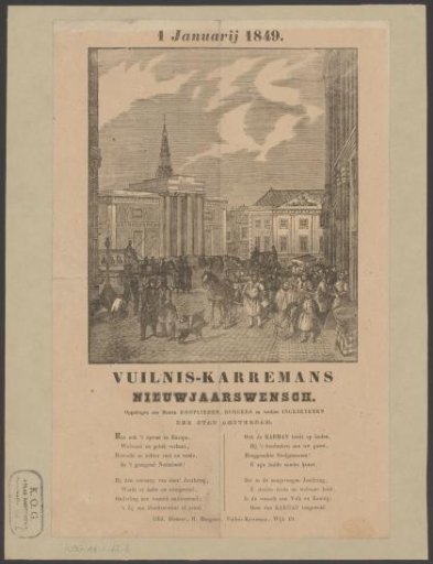 New Year's Wish from the Amsterdam Sanitation Workers for the Year 1849