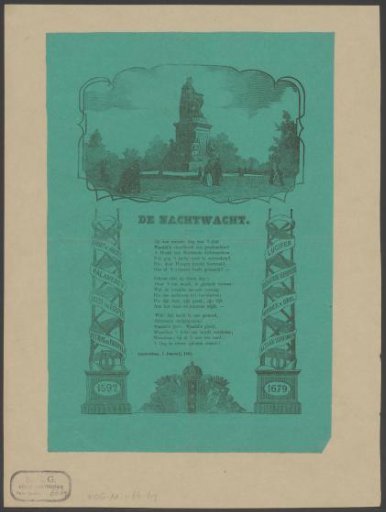 New Year's Wish of the Amsterdam Night Watch for the Year 1868
