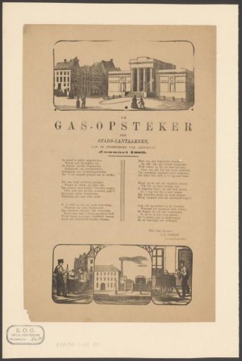 New Year's Wish from the Amsterdam Gas Lamp Lighters for the Year 1889