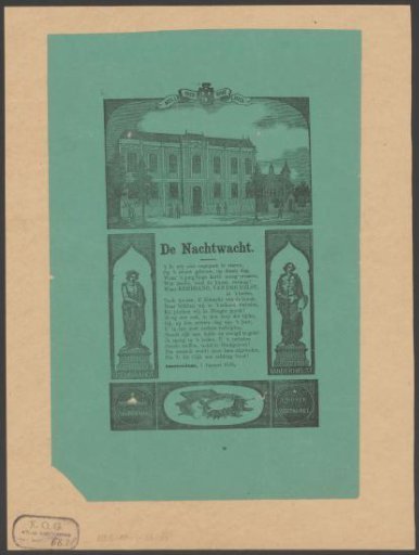 New Year's Wish from the Amsterdam Night Watch for the Year 1876