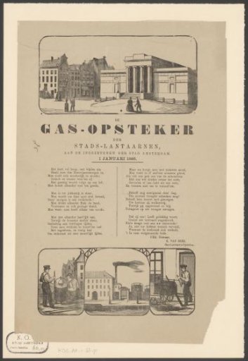 New Year's Wish from the Amsterdam Gas Lamp Lighters for the Year 1886