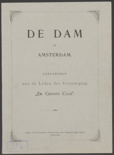 Issue of Eigen Haard about the Dam