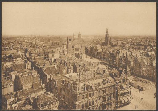 View of the Damrak and the Beurs van Berlage