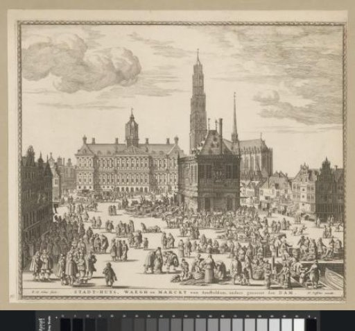 View of the Town Hall, the New Church, and the Waag on the Dam