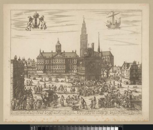 View of the Town Hall, the New Church, and the Waag on the Dam