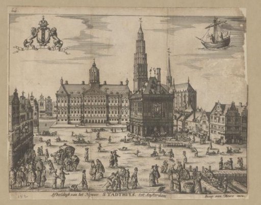 View of the Town Hall, the New Church, and the Waag on the Dam