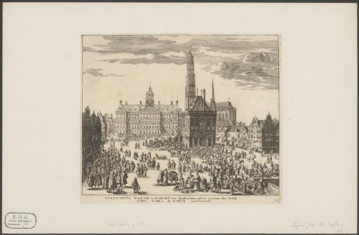 View of the Town Hall, the New Church, and the Waag on the Dam