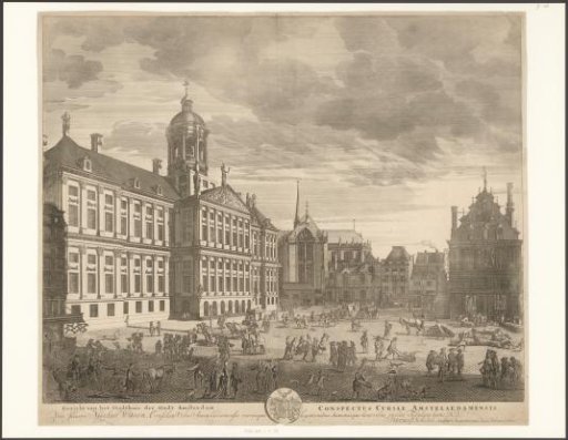 View of the Town Hall on the Dam, the New Church, and the Waag on the Dam