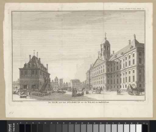 View of the Town Hall and the Waag on the Dam