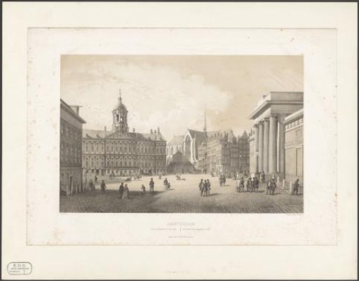 View of the Palace on the Dam and the New Church