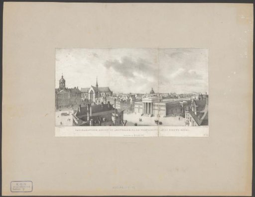 View of the Palace on the Dam, the New Church and the Exchange by Zocher