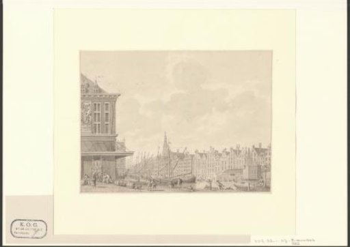 View of the Damrak before the infilling