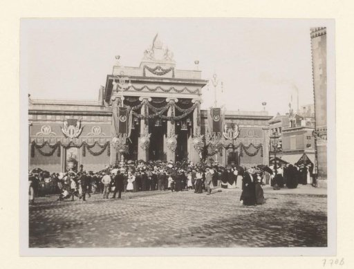 View of the Beurs van Zocher during the Coronation Festivals in 1898