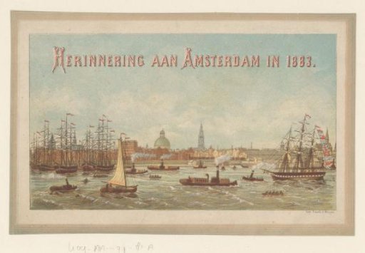 View of ships on the IJ before Amsterdam