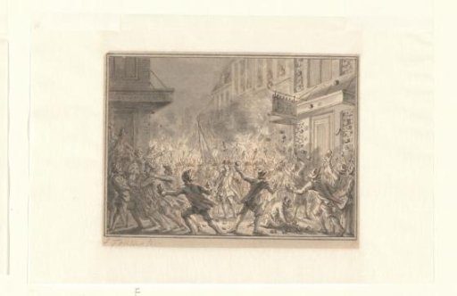 Destruction of the Facade of the House of Daniel Raap on the Vijgendam, After His Death