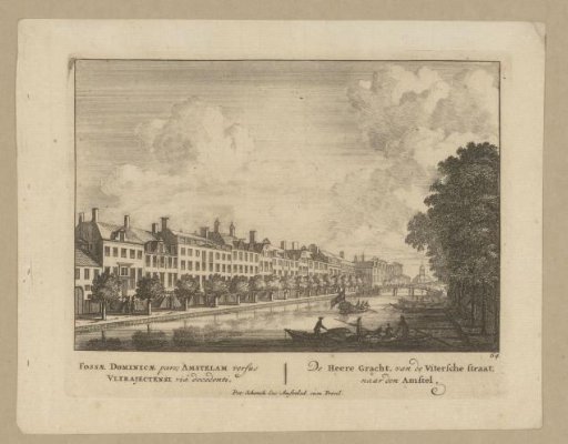 View of the Herengracht in Amsterdam from the Utrechtsestraat