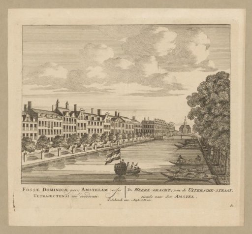 View of the Herengracht in Amsterdam from the Utrechtsestraat