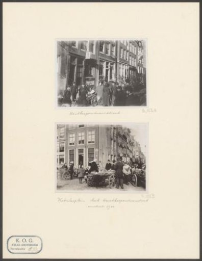 View of the Houtkopersdwarsstraat, corner of Waterlooplein