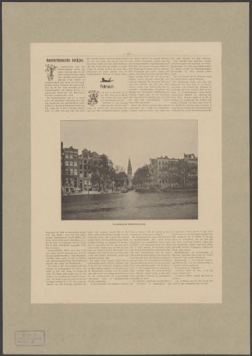 View of the Groenburgwal and the Zuiderkerk tower