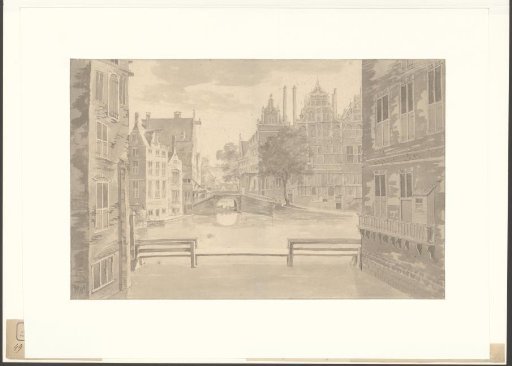 View of the Spui seen over the Rokin towards the Grimnessesluis