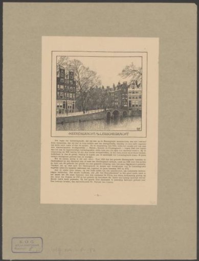 View of the Herengracht at the Leidsegracht
