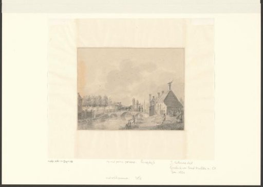 View of the toll bridge of the Watergraafsmeer, seen across the Ringvaart