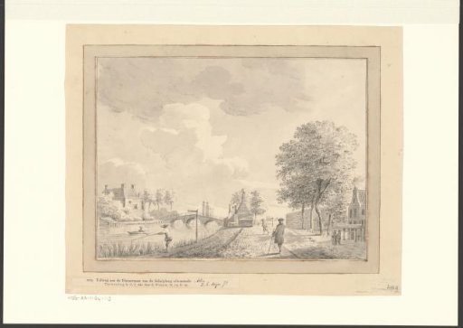 View of the toll bridge at the Diemermeer