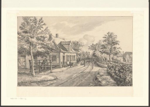 View of the Sloterweg with the inn Het Dronkemanshuisje